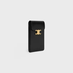 TRIOMPHE PHONE POUCH in Shiny calfskin