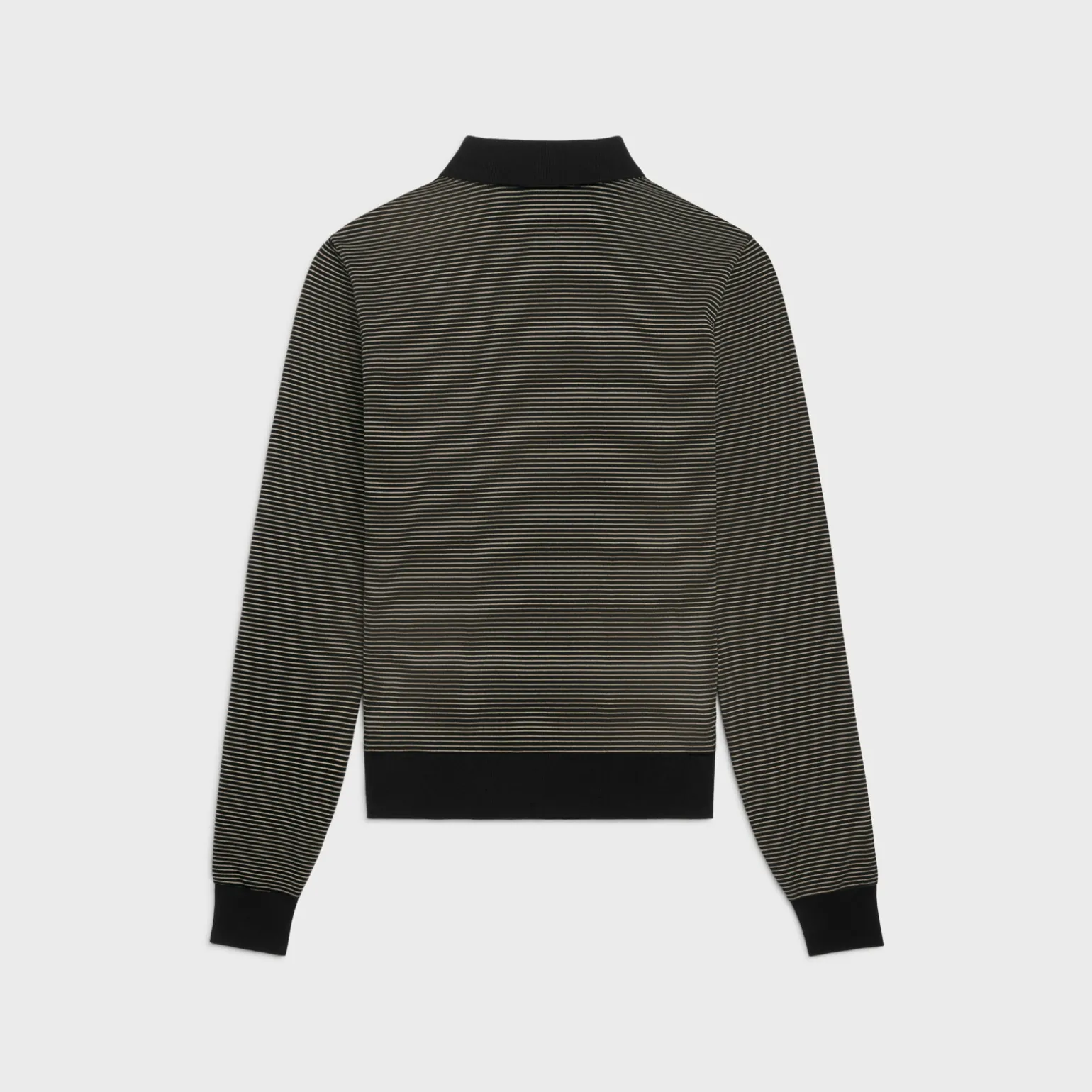 triomphe polo shirt in finely striped cotton jersey