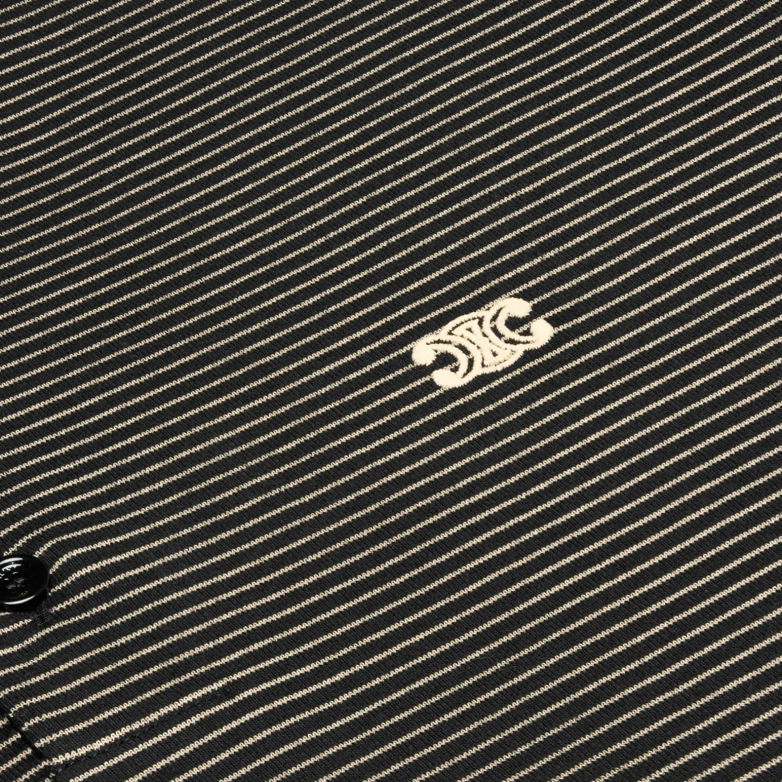triomphe polo shirt in finely striped cotton jersey