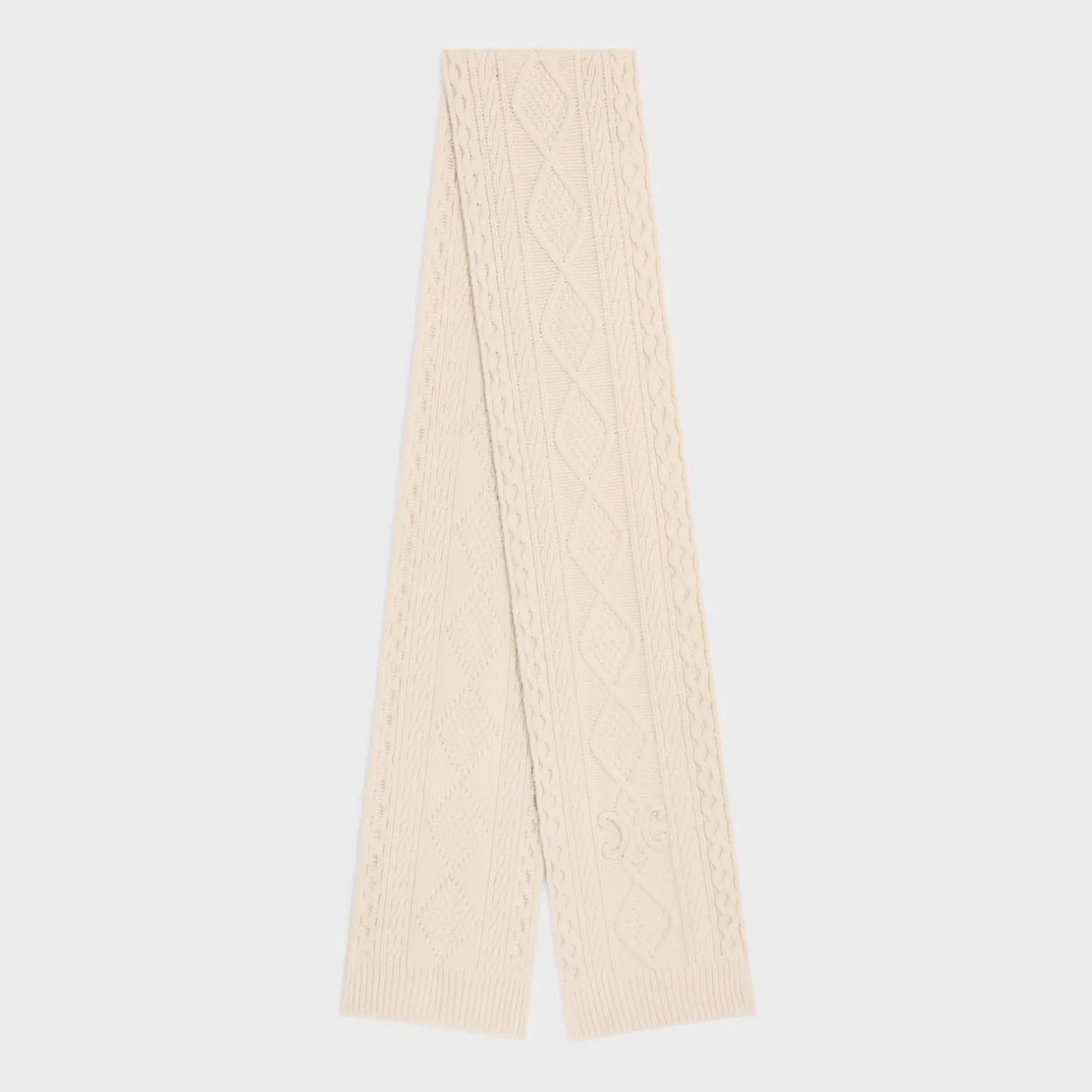 triomphe scarf in aran cashmere and wool