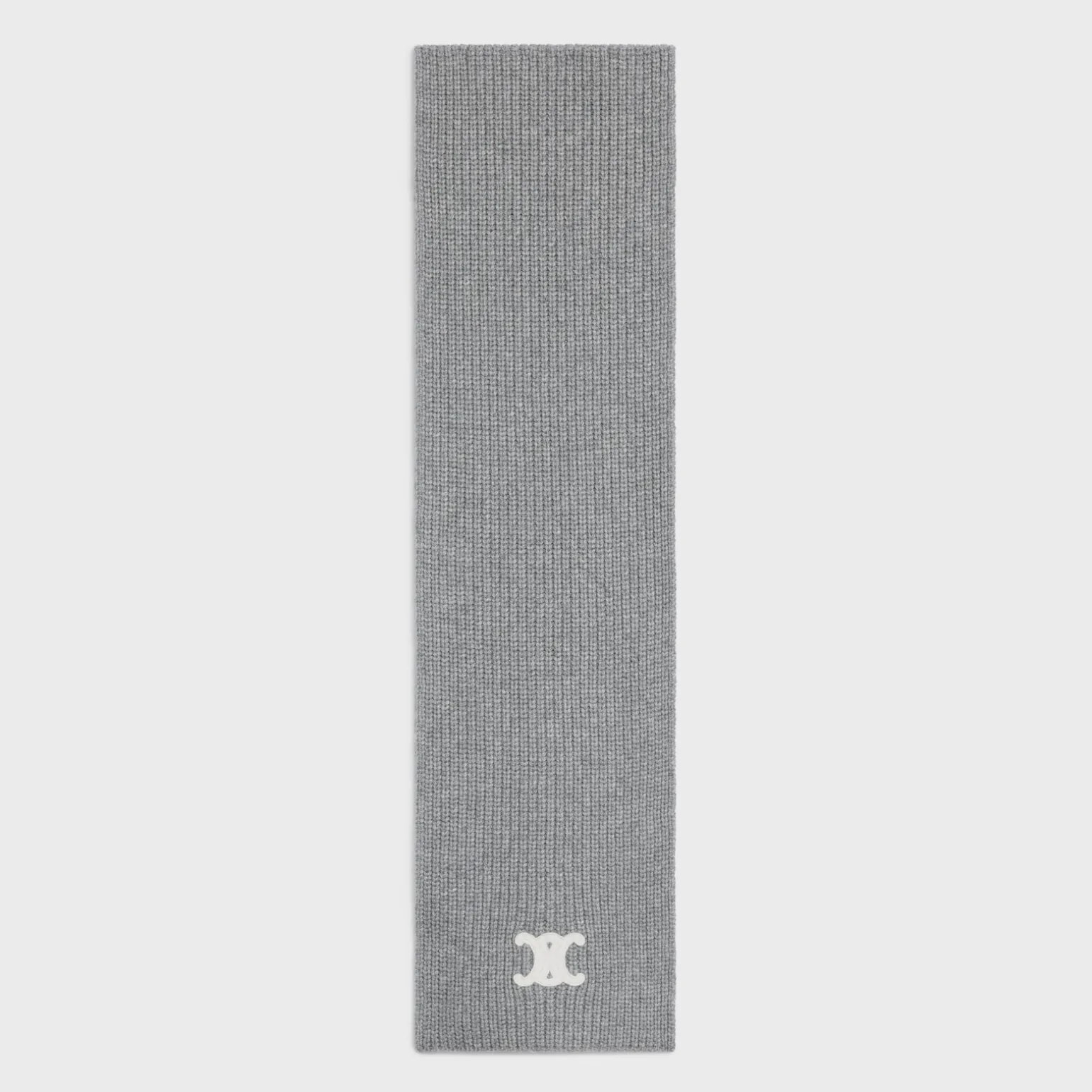 TRIOMPHE SCARF IN RIBBED CASHMERE WOOL