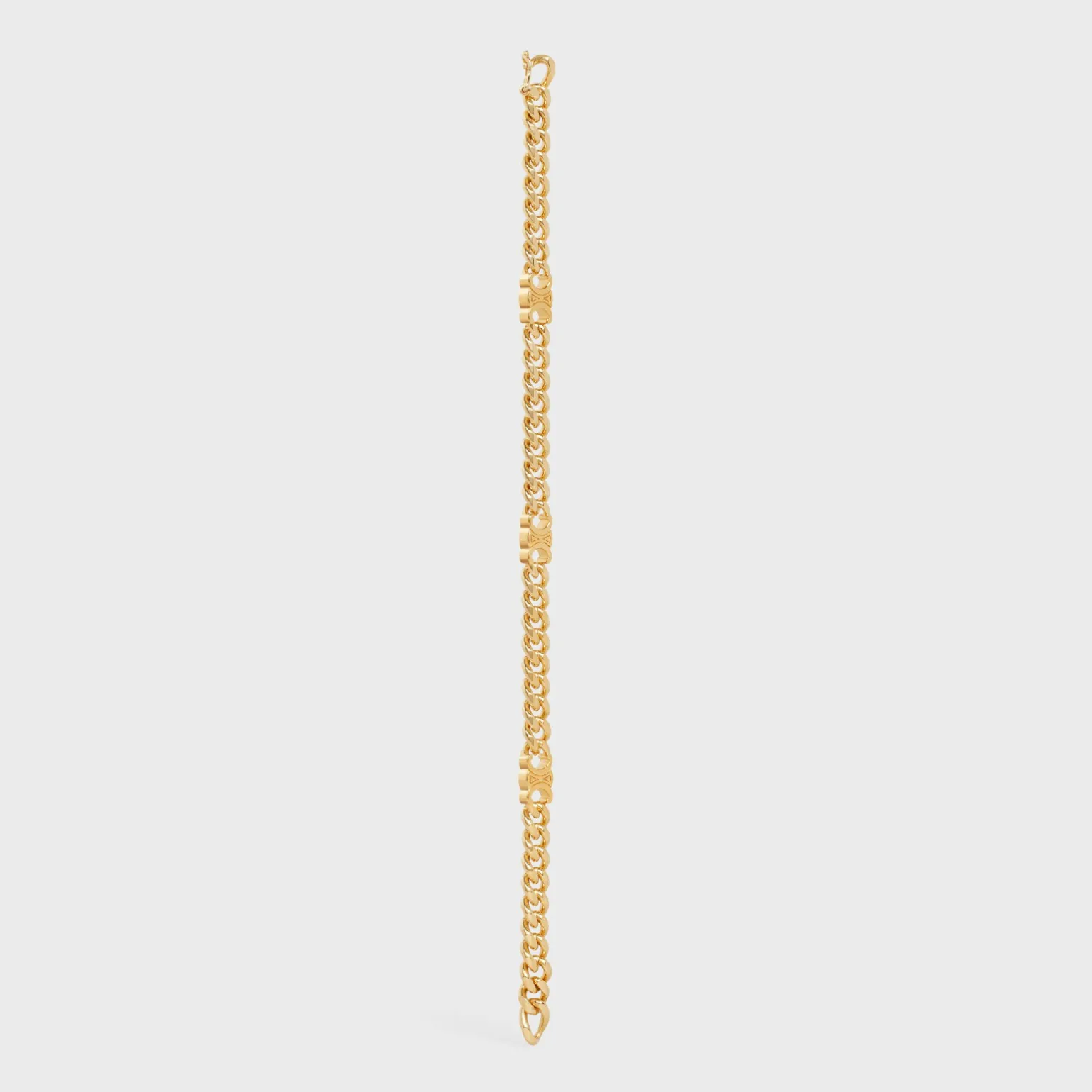 Triomphe Small Gourmette Bracelet in Brass with Gold Finish