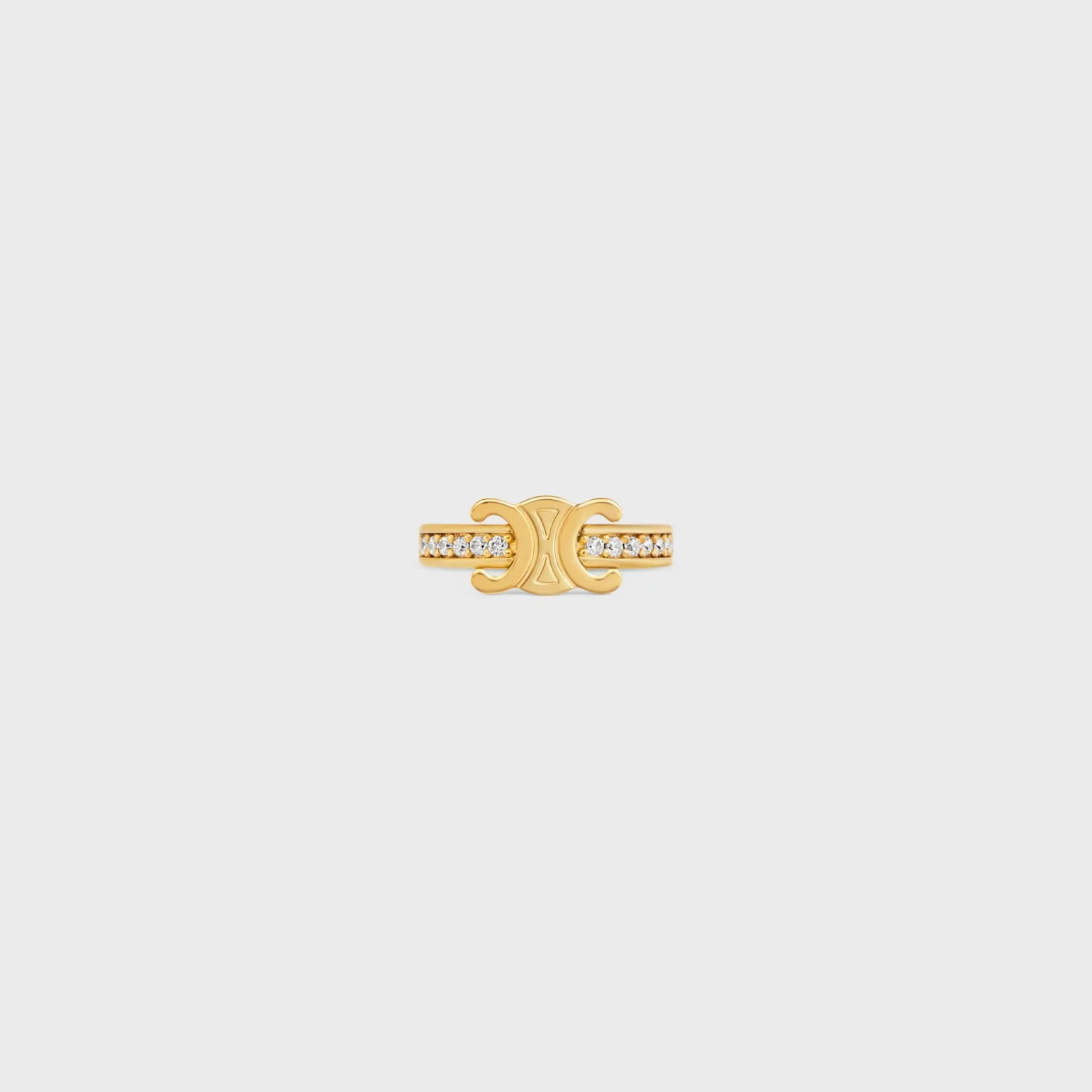 Triomphe Sparkle Earcuff in Strass and Brass with Gold Finish
