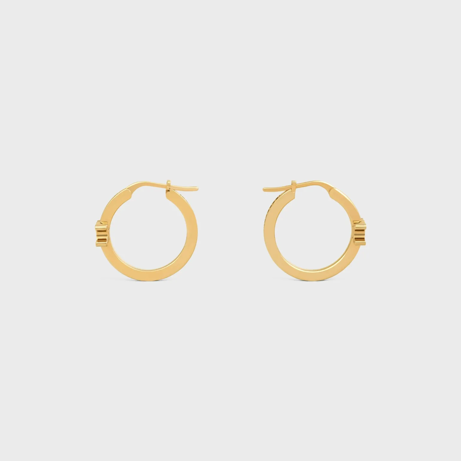 Triomphe Sparkle Hoops in Strass and Brass with Gold Finish