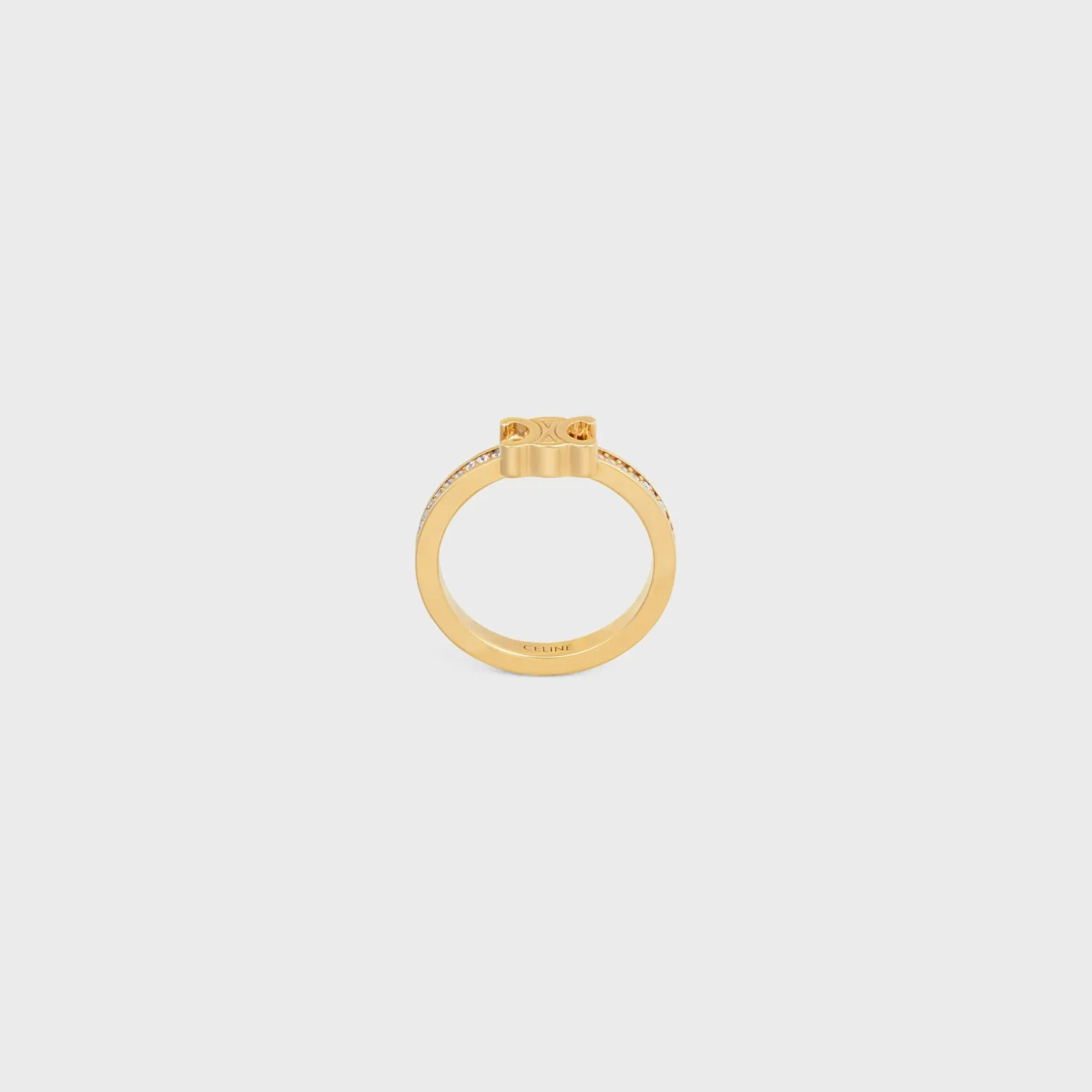 Triomphe Sparkle Ring in Strass and Brass with Gold Finish