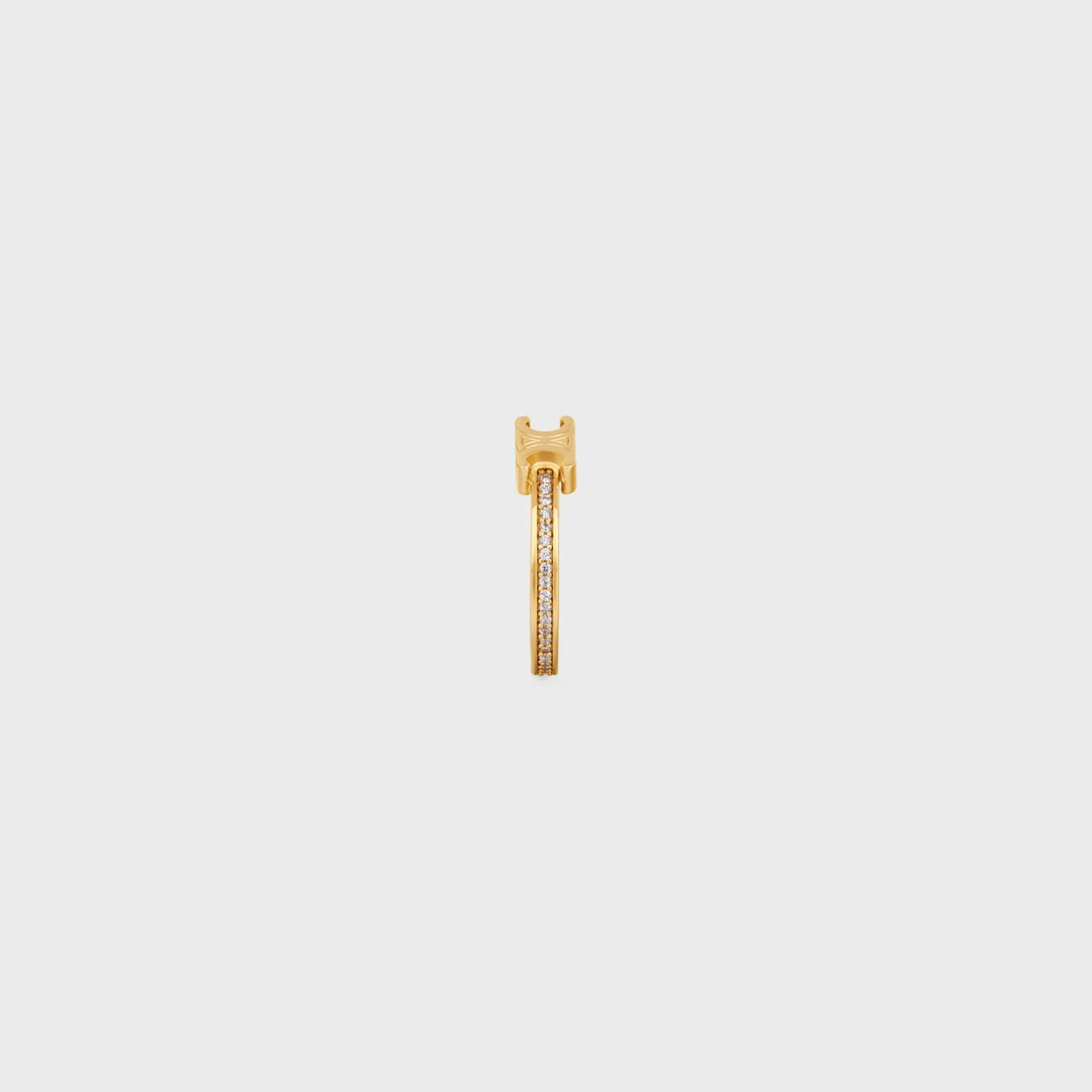 Triomphe Sparkle Ring in Strass and Brass with Gold Finish