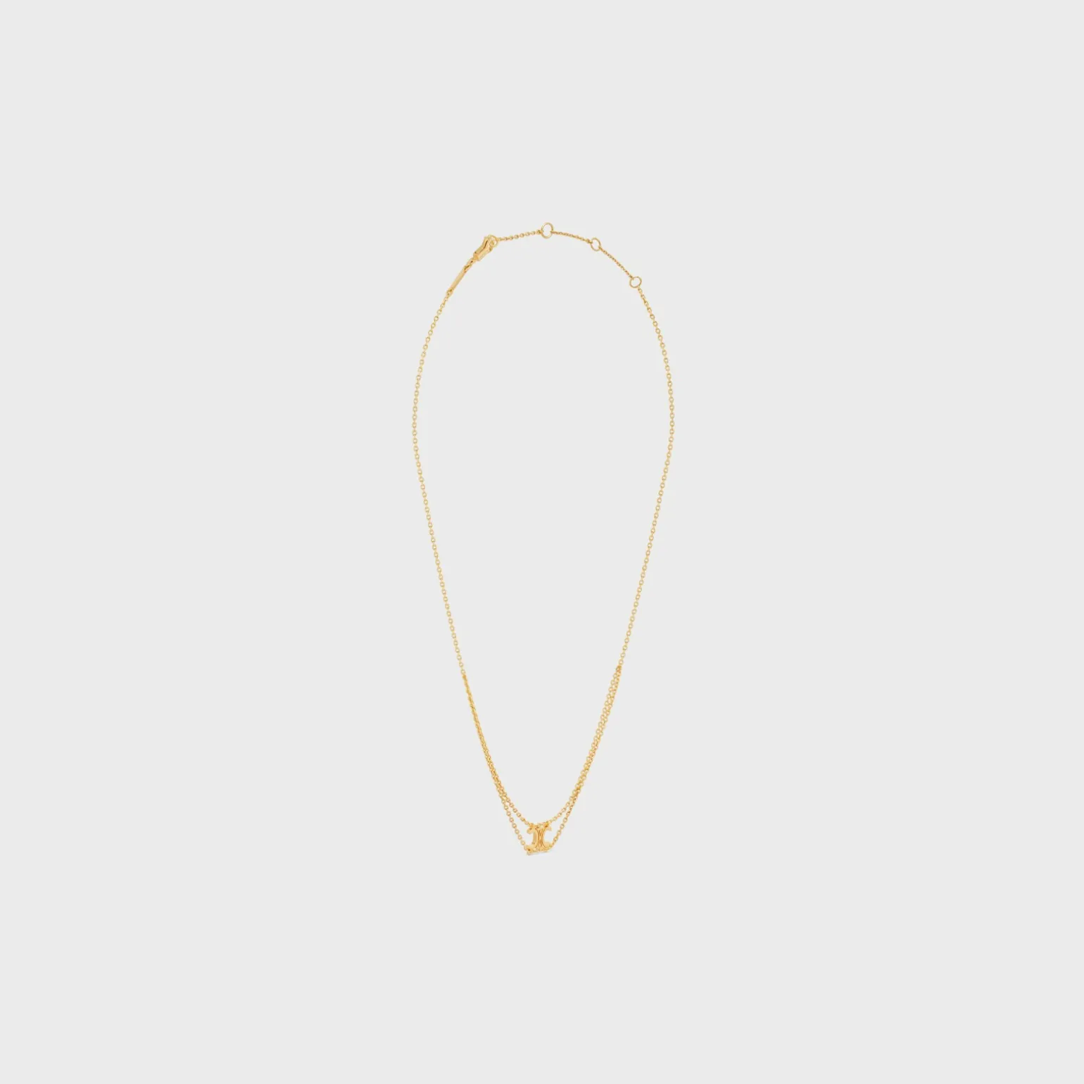 Triomphe Suspended Necklace in Brass with Gold Finish