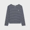 triomphe t-shirt in striped cotton jersey