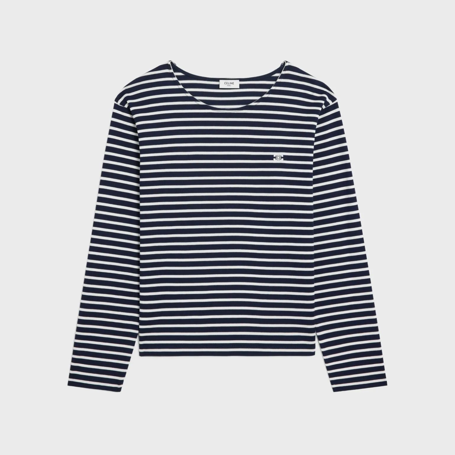 triomphe t-shirt in striped cotton jersey