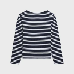 triomphe t-shirt in striped cotton jersey