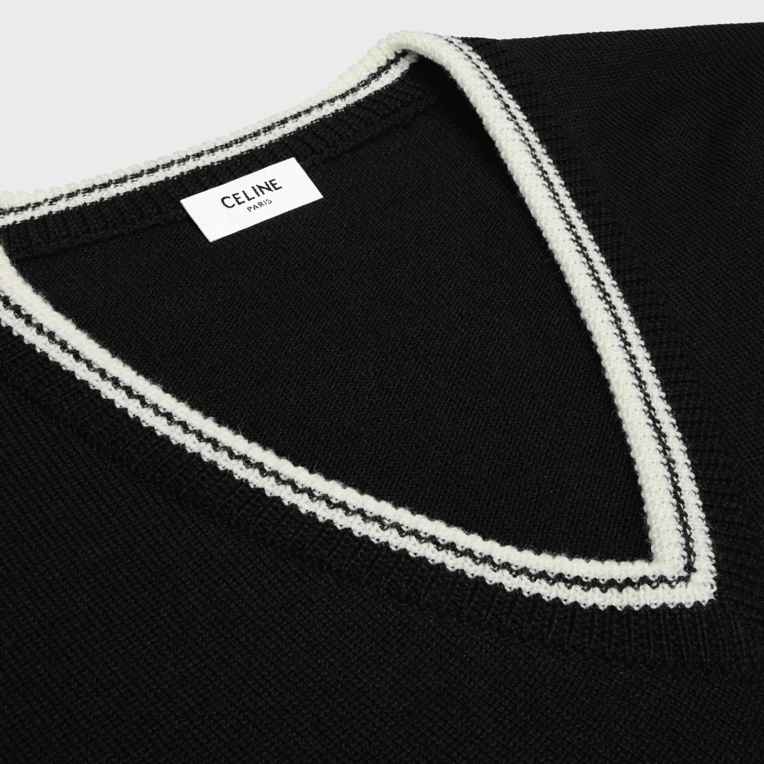 triomphe V-neck sweater in wool