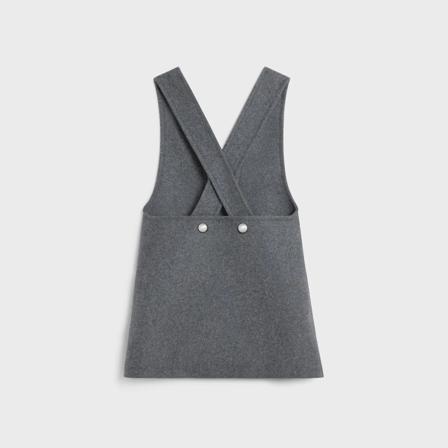 tunic mini dress in wool cloth