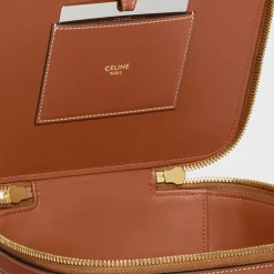 VANITIY CASE IN TEXTILE AND CALFSKIN