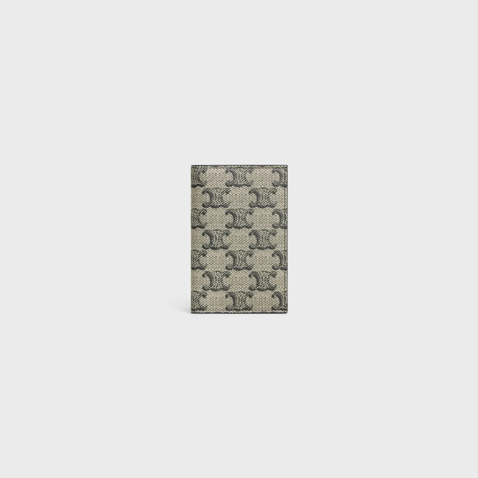 VERTICAL CARD HOLDER Triomphe Canvas New Triomphe2 BEIGE