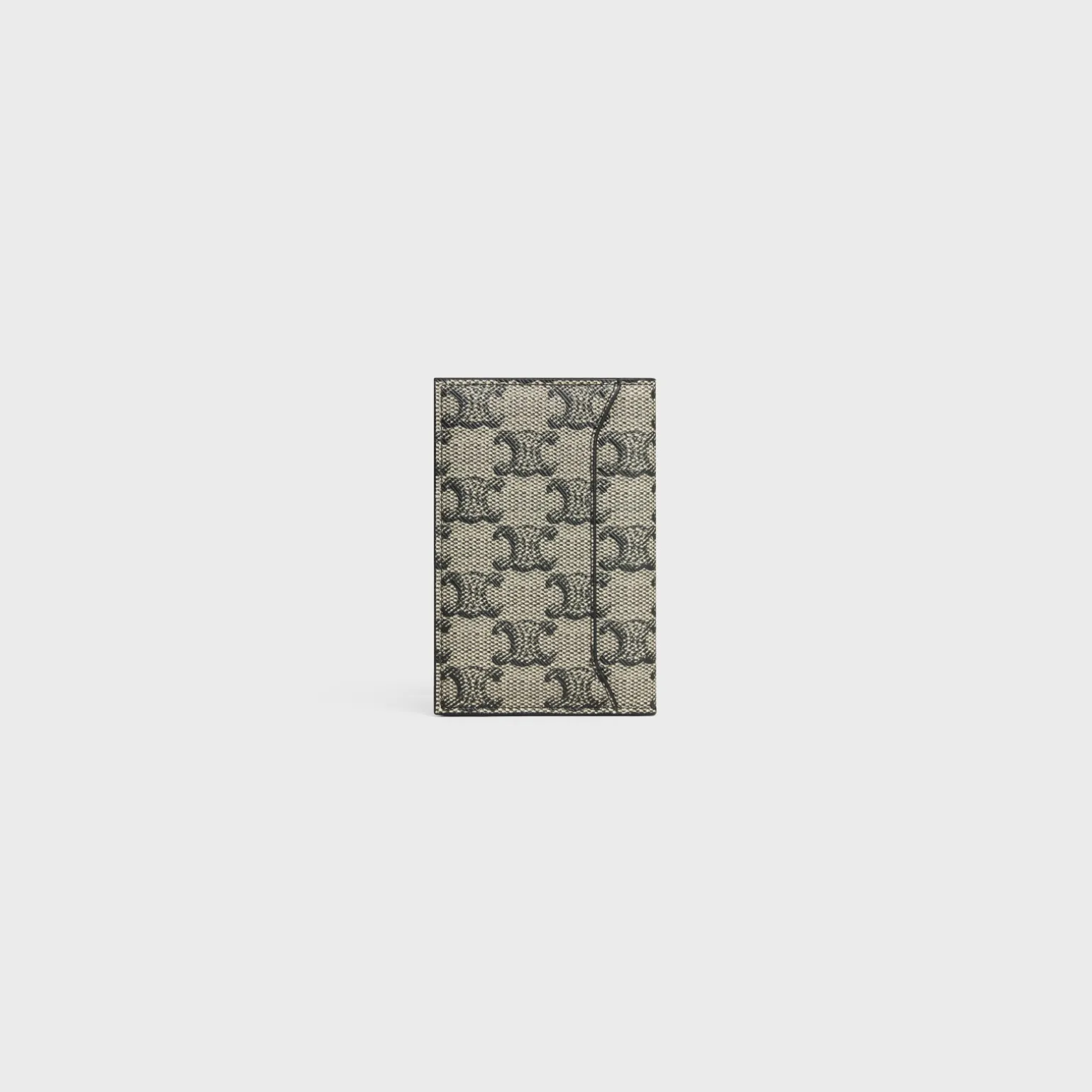 VERTICAL CARD HOLDER Triomphe Canvas New Triomphe2 BEIGE