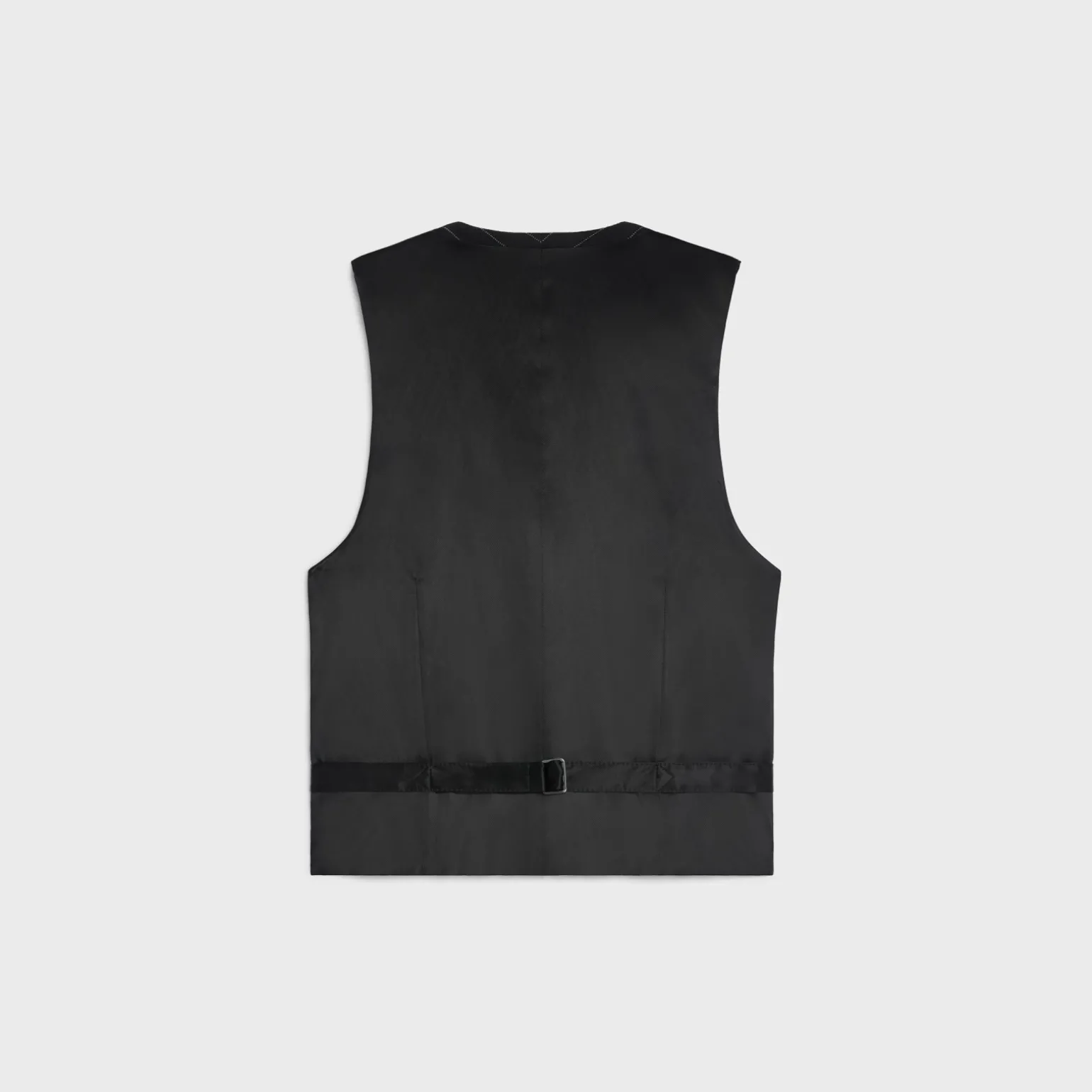 vest in wide pinstripe virgin wool