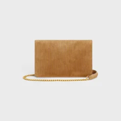 WALLET ON CHAIN MARGO in STRIPED SUEDE CALFSKIN