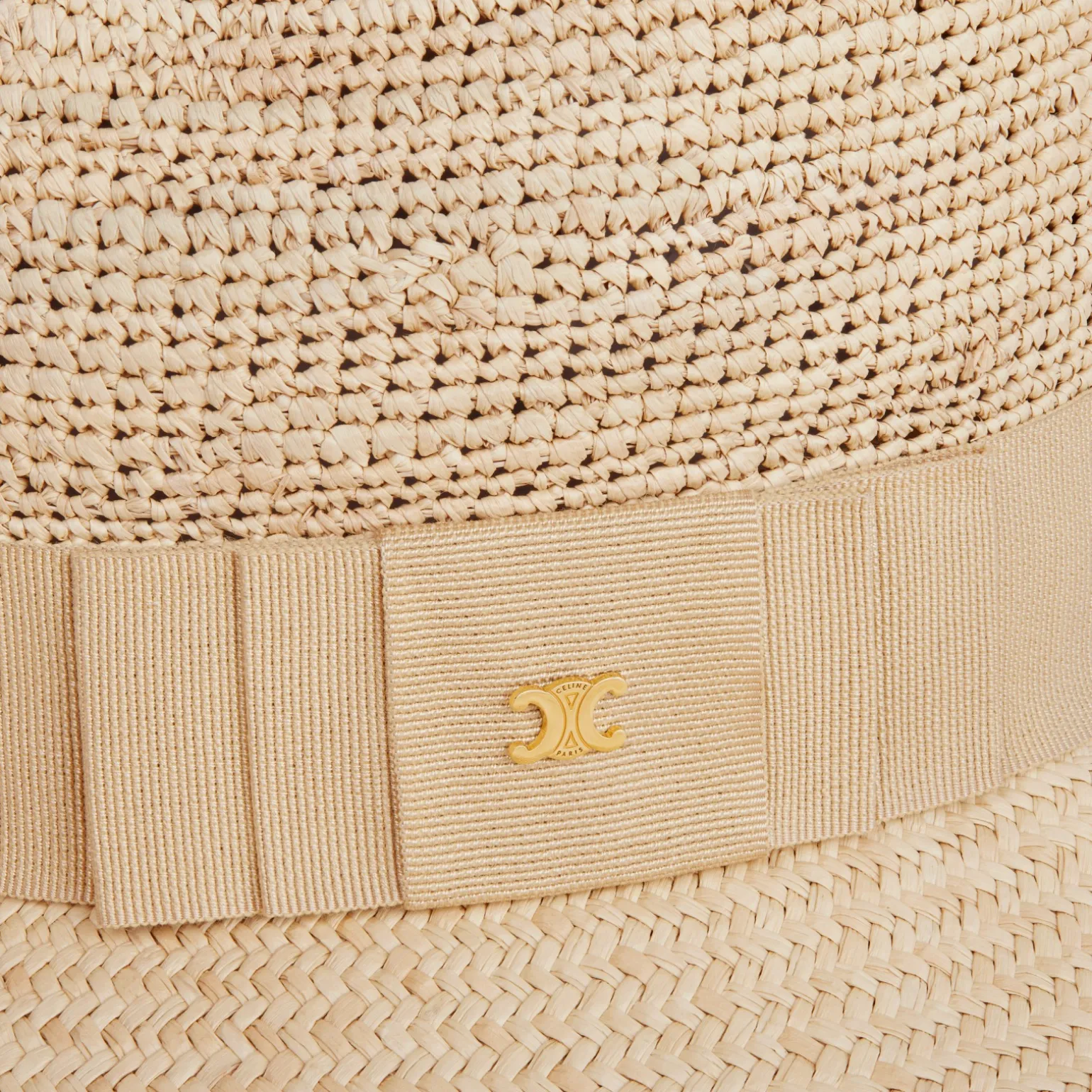 wide-brimmed triomphe hat in straw