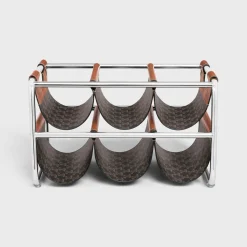 Wine rack in Triomphe Canvas and steel