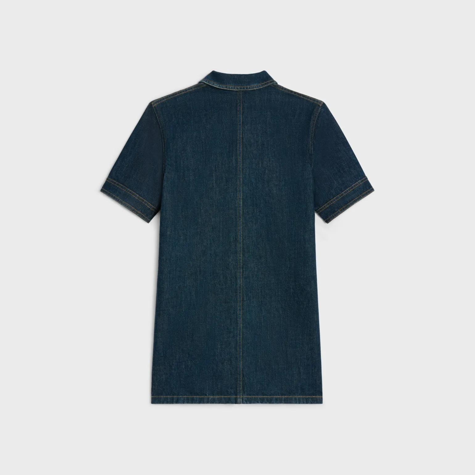 workwear mini dress in rinsed wash denim