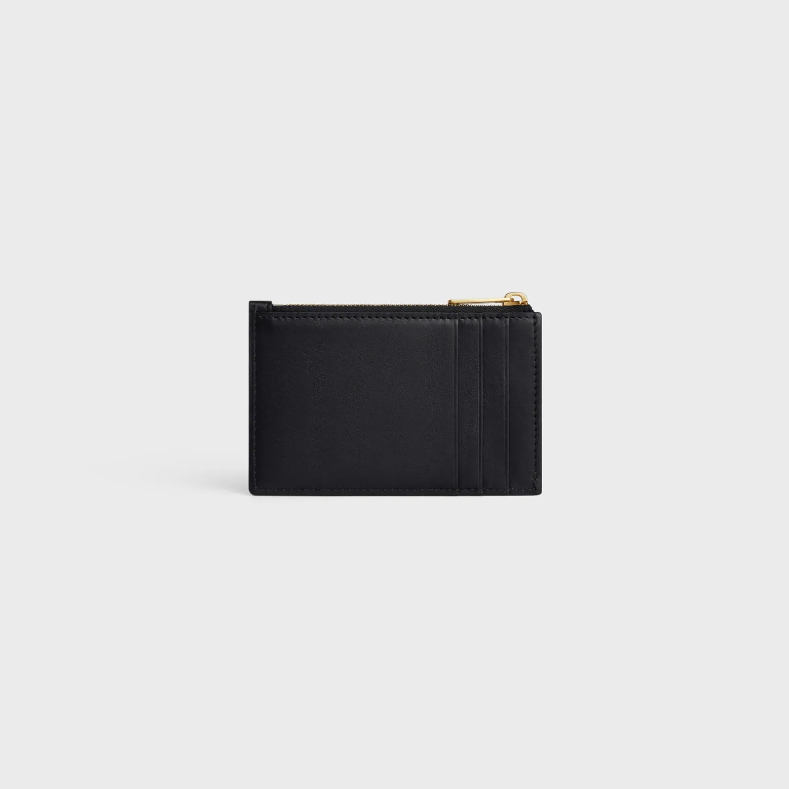 ZIPPED CARD HOLDER CUIR TRIOMPHE IN SHINY CALFSKIN