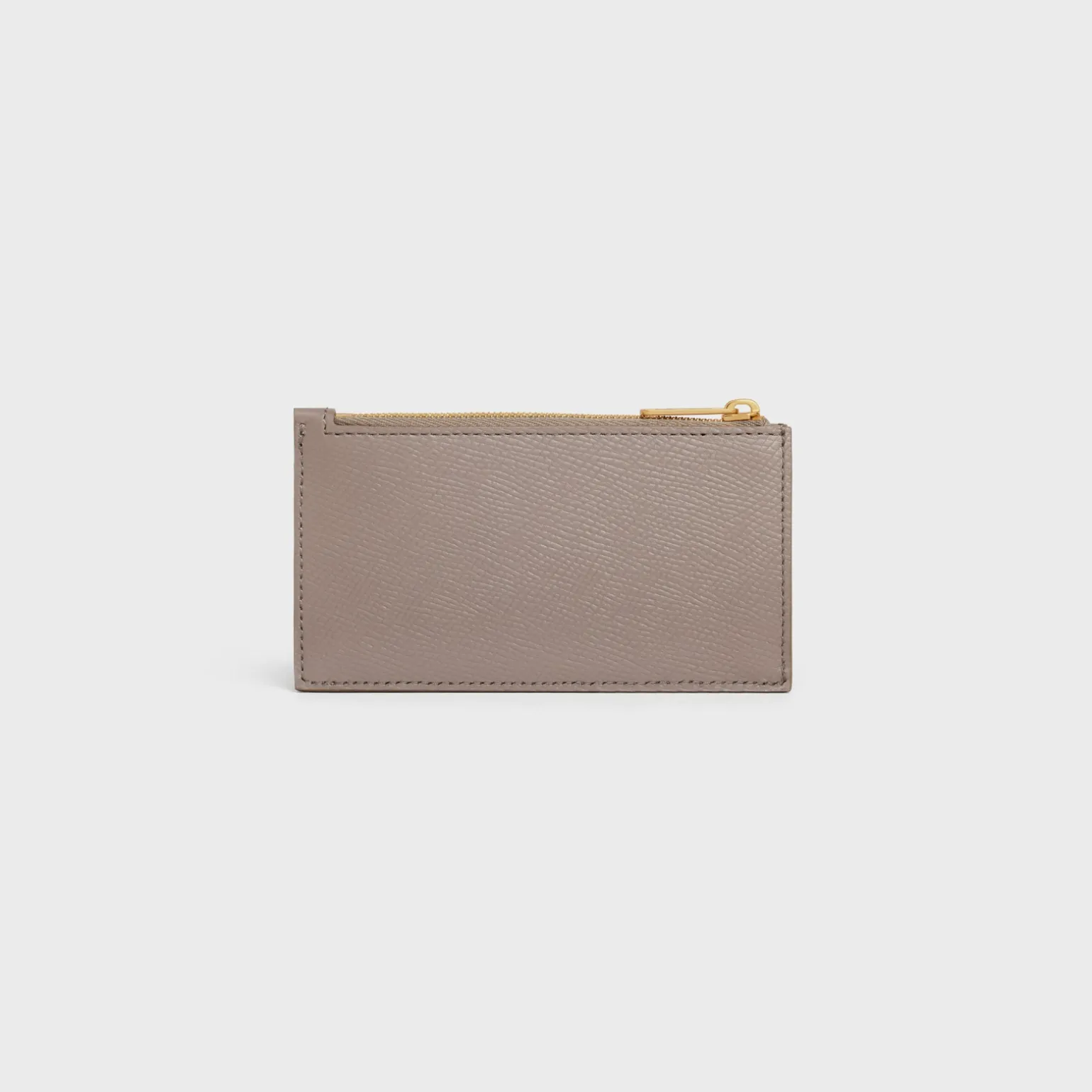 ZIPPED COMPACT CARD HOLDER ESSENTIALS in Grained Calfskin